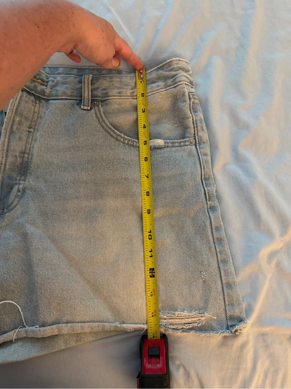 Universal Thread Light Blue Denim Shorts with Distressed Details, 90’s baggy